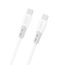 Dudao L25SC kábel USB-C - USB-C, 60W, 1 m, biely