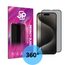 JP 4-Way Privacy 360° Tvrdené sklo, iPhone 16 Pro Max, čierne