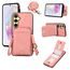 Samsung Galaxy A55 Crossbody Hoesje - met Schouderband & Kaarthouder - Roze