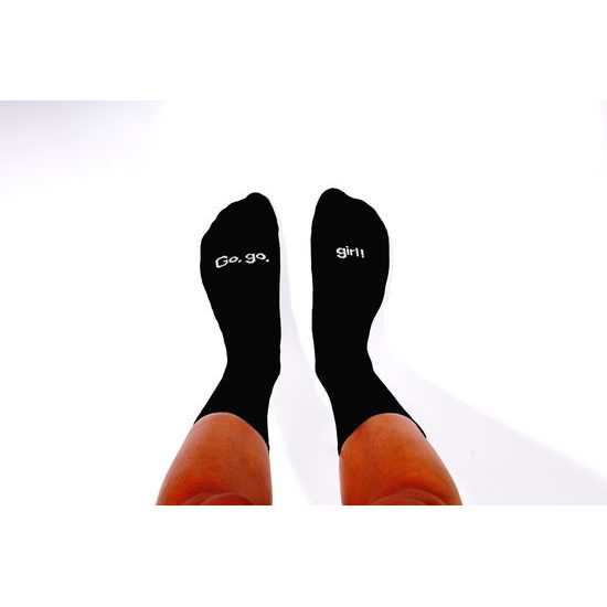Ponožky Holky na kole Go Go Girl - černá