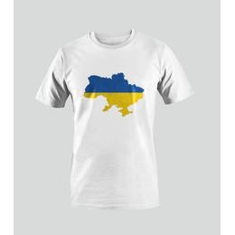 Tričko MAPA UKRAJINY bílé