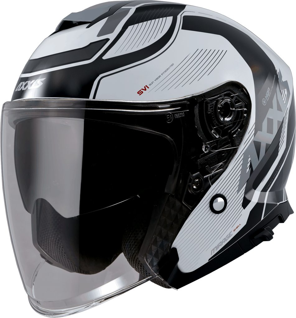Moto Art - JET helmet AXXIS MIRAGE SV ABS village a1 gloss black S - AXXIS  - MIRAGE SV VILLAGE - kacige AXXIS - MIRAGE SV, Otvorene - Open face kacige  AXXIS,