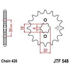 PREDNJI LANČANIK JT JTF 548-14 14T, 428