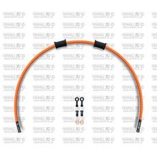 REAR BRAKE HOSE KIT VENHILL POWERHOSEPLUS HON-7007RB-OR (1 HOSE IN KIT) ORANGE HOSES, BLACK FITTINGS