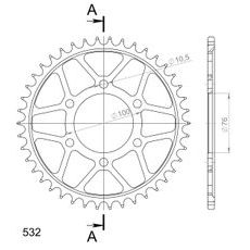 LANČENIK ZADNJI SUPERSPROX RFE-827:42-BLK CRNI 42T, 532