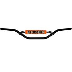 HANDLEBAR ACCOSSATO ALUMINIUM, 22 MM CRNI
