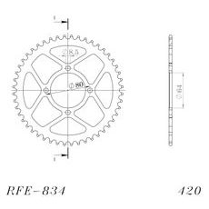 LANČENIK ZADNJI SUPERSPROX RFE-834:48-BLK CRNI 48T, 420