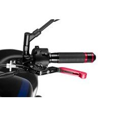CLUTCH LEVER WITHOUT ADAPTER PUIG 3.0 24RNN EXTENDABLE FOLDING RED/BLACK