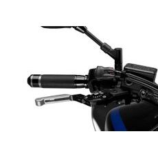 BRAKE LEVER WITHOUT ADAPTER PUIG 3.0 14PNN EXTENDABLE FOLDING SILVER/BLACK