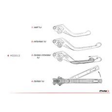 CLUTCH LEVER WITHOUT ADAPTER PUIG 3.0 24PNN EXTENDABLE FOLDING SILVER/BLACK