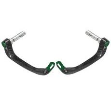 LEVER GUARD ACCOSSATO WITH GREEN EYELET AND INSERT RIGHT + LEFT, CARBON
