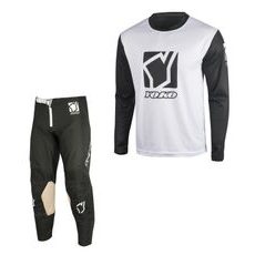 SET OF MX PANTS AND MX JERSEY YOKO SCRAMBLE BLACK; WHITE/BLACK 30 (S)