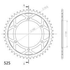 LANČENIK ZADNJI SUPERSPROX RFE-300:46-BLK CRNI 46T, 525