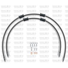 CROSSOVER FRONT BRAKE HOSE KIT VENHILL POWERHOSEPLUS YAM-6025F-CB (2 HOSES IN KIT) CARBON HOSES, CHROMED FITTINGS