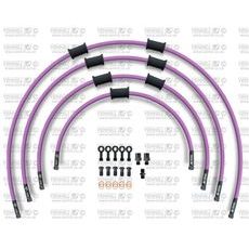 STANDARD FRONT BRAKE HOSE KIT VENHILL POWERHOSEPLUS BMW-11005FB-PU (4 HOSES IN KIT) PURPLE HOSES, BLACK FITTINGS