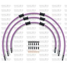 STANDARD FRONT BRAKE HOSE KIT VENHILL POWERHOSEPLUS APR-10003FB-PU (3 HOSES IN KIT) PURPLE HOSES, BLACK FITTINGS