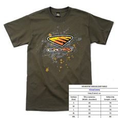 T-shirt CYCRA OLIVE STACKED SPLATTER 1601-13 XXL