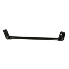 BAR AND TWO-SCREW CLAMP KIT FOR HANDLEBAR ACCOSSATO VARIABLE DIAMETER 28/28,5 MM, LENGHT 180 MM CRNI