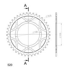 LANČENIK ZADNJI SUPERSPROX RFE-486:41-BLK CRNI 41T, 520