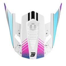 HELMET PEAK SHOT LITE RACING A05-21OA-B03-P01 WHITE / PINK PEARLY