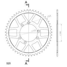 LANČENIK ZADNJI SUPERSPROX RFE-868:51-BLK CRNI 51T, 520