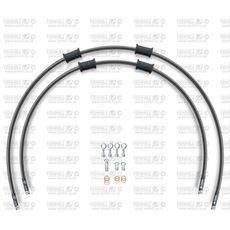 RACE FRONT BRAKE HOSE KIT VENHILL POWERHOSEPLUS HON-1011F-CB (2 HOSES IN KIT) CARBON HOSES, CHROMED FITTINGS