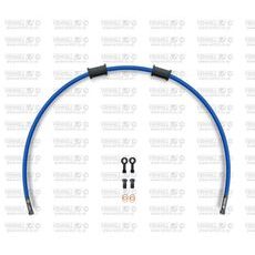 REAR BRAKE HOSE KIT VENHILL POWERHOSEPLUS HON-10030RB-SB (1 HOSE IN KIT) SOLID BLUE HOSES, BLACK FITTINGS