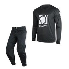 Set of MX pants and MX jersey YOKO TRE+SCRAMBLER black; black/white 32 (M)