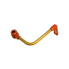 LEVER GUARD ACCOSSATO WITH GOLD HOSE AND JOINT RIGHT, ALUMINIUM