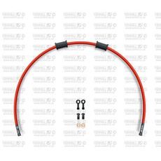 REAR BRAKE HOSE KIT VENHILL POWERHOSEPLUS HON-10007RB-RD (1 HOSE IN KIT) RED HOSES, BLACK FITTINGS