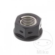 SPROCKET NUT JMP M10X1.25MM ALU DRILLED BLACK