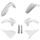 Plastic body kit POLISPORT 91465 White KTM