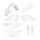 Plastic body kit POLISPORT 91626 White