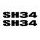 Stickers SHAD 501588R for SH34