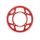 Rear ALU sprocket SUPERSPROX RAL-209:56-RED crven 56T, 420