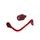 Lever guard ACCOSSATO with red hose and joint right, aluminium