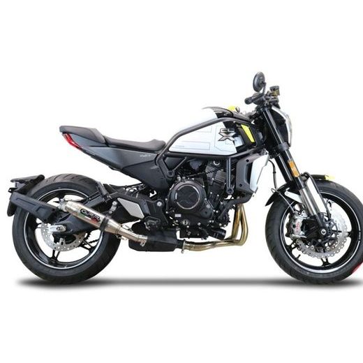 SLIP-ON EXHAUST GPR DEEPTONE INOX E5.CF.16.1.DE BRUSHED STAINLESS STEEL INCLUDING REMOVABLE DB KILLER AND LINK PIPE