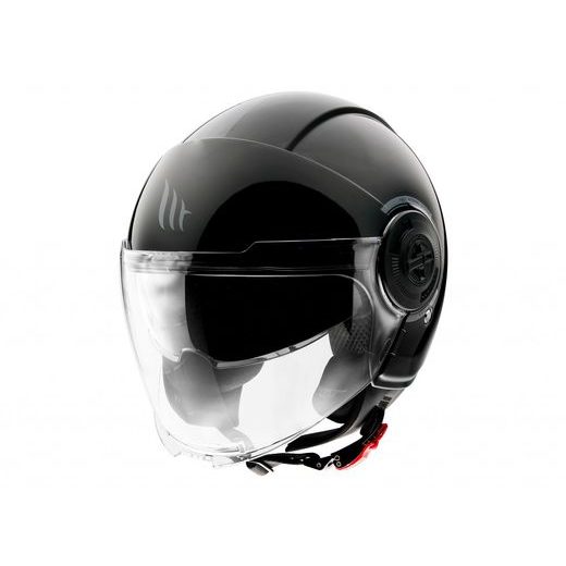 JET HELMET MT HELMETS VIALE SV S SOLID A1 GLOSS BLACK S