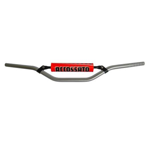 HANDLEBAR ACCOSSATO ALUMINIUM, 22 MM SILVER