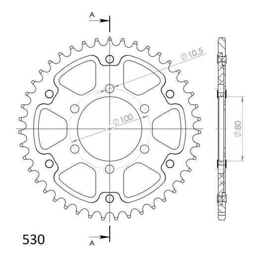LANČENIK ZADNJI SUPERSPROX STEALTH RST-7096:43-BLU PLAVI 43T, 530