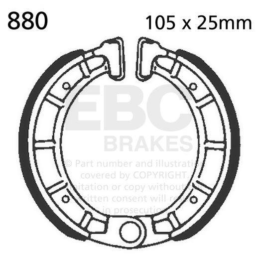 BRAKE SHOE SET EBC 880