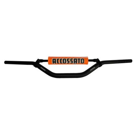 HANDLEBAR ACCOSSATO ALUMINIUM, 28.5 MM CRNI