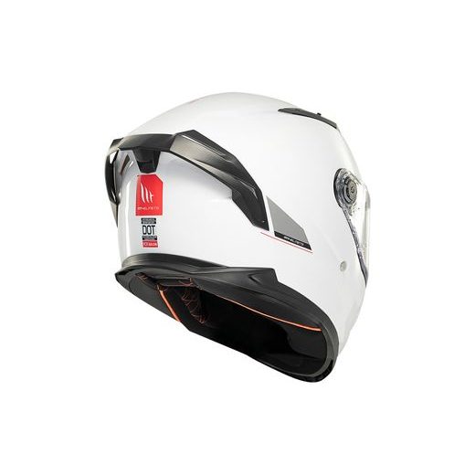 FULL FACE HELMET MT HELMETS BRAKER SV SOLID A0 GLOSS PEARL WHITE XXL