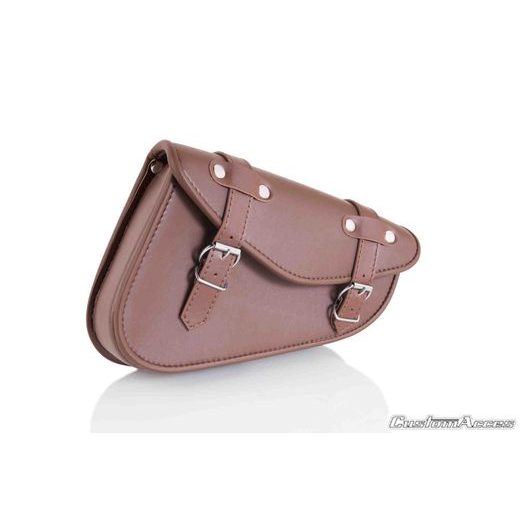 LEATHER SADDLEBAG CUSTOMACCES DETROIT AP0003T BROWN LEFT