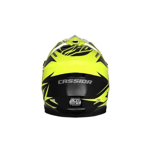 MOTOCROSS HELMET CASSIDA CROSS CUP TWO YELLOW FLUO/ BLACK/ GREY XS