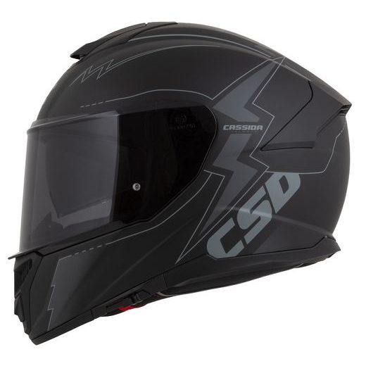 FULL FACE HELMET CASSIDA INTEGRAL GT 2.1 FLASH MATT BLACK/ DARK GREY 3XL