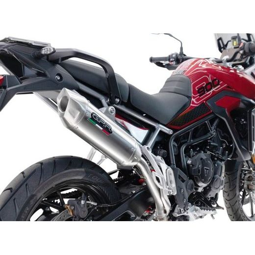 SLIP-ON EXHAUST GPR FURORE-X ACCIAIO INOX BRK24.T.101.FUXIO BRUSHED STAINLESS STEEL INCLUDING REMOVABLE DB KILLER AND LINK PIPE