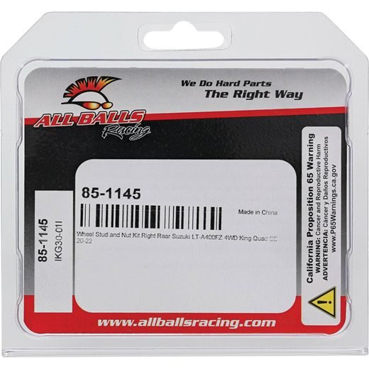 WHEEL STUD AND NUT KIT ALL BALLS RACING WSN85-1145