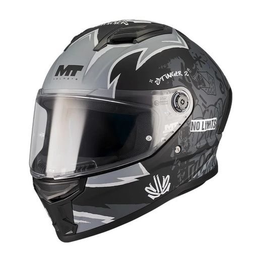 FULL FACE HELMET MT HELMETS STINGER 2 TAGGER B2 MATT XL