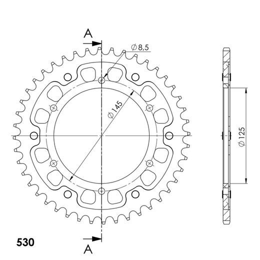LANČENIK ZADNJI SUPERSPROX STEALTH RST-415:44-GLD ZLATO 44T, 530